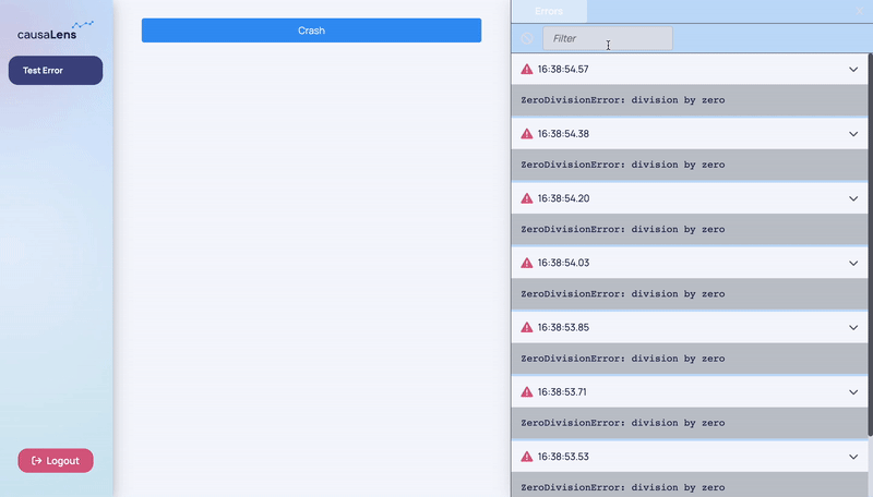 Devtool Error Filtering