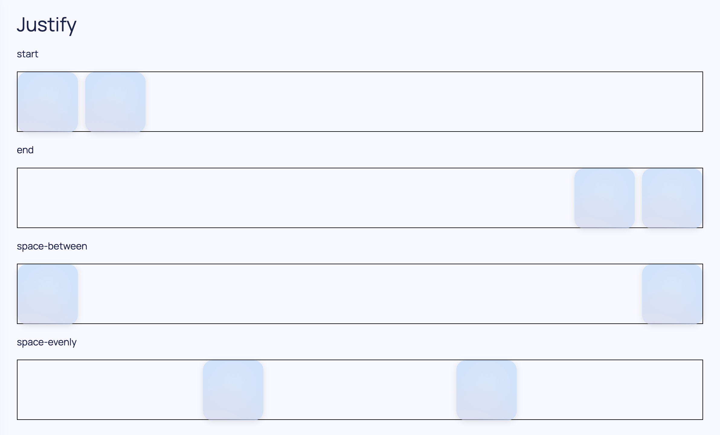 Justify example