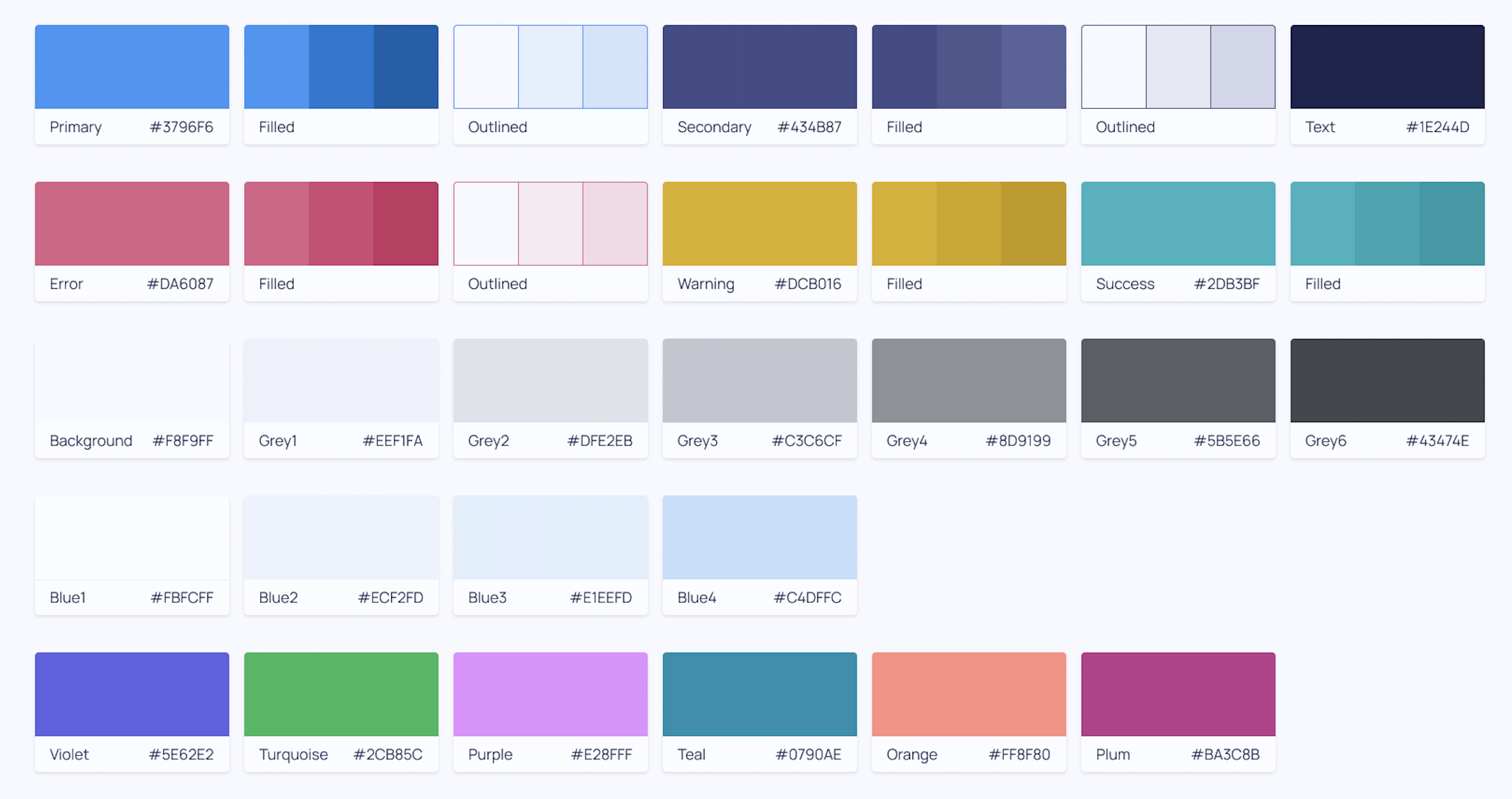 Light theme colors